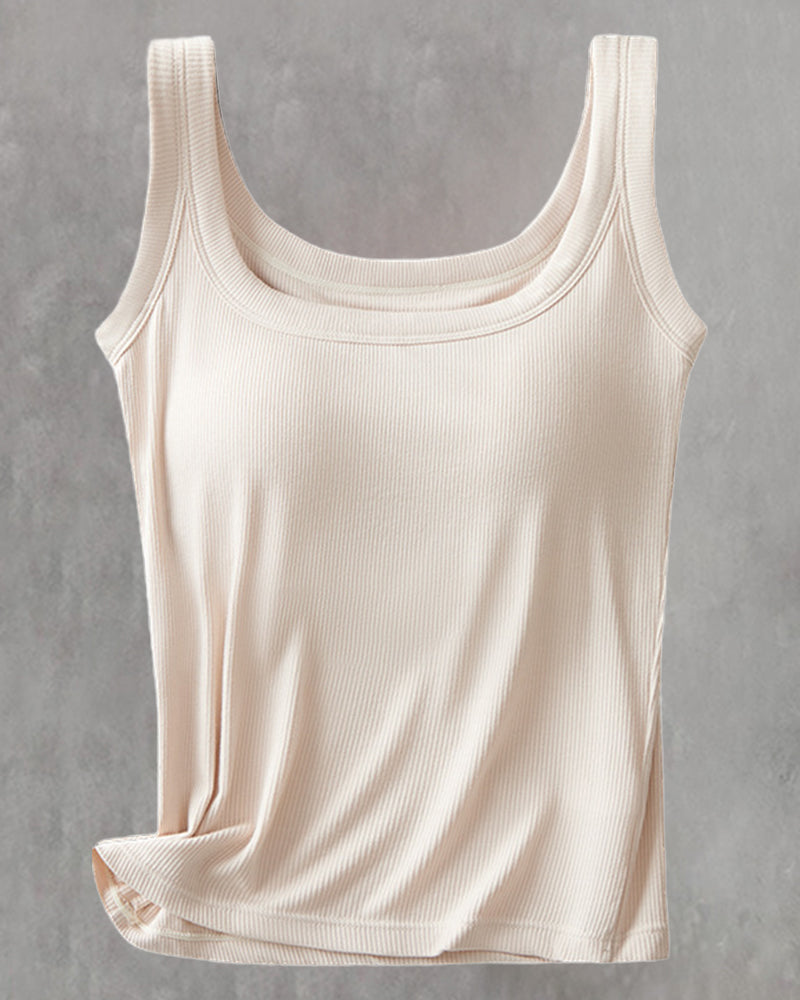 Effen Top Met Ingebouwde Bh