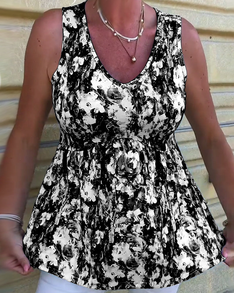 Tanktop Sexy Bedrukt Mouwloos