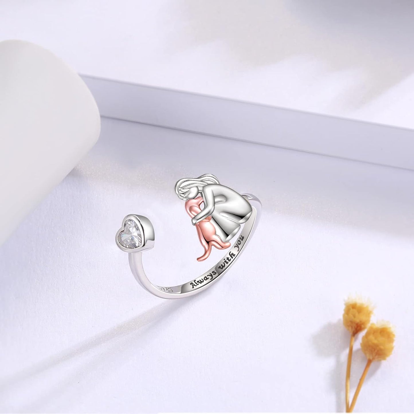 Adjustable Ring “Always in My Heart”