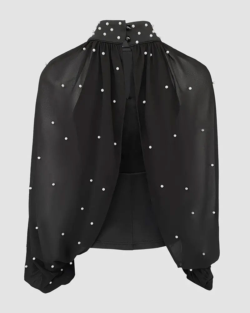 Top Met Elegante Stijl En Lantaarnmouw Ontwerp