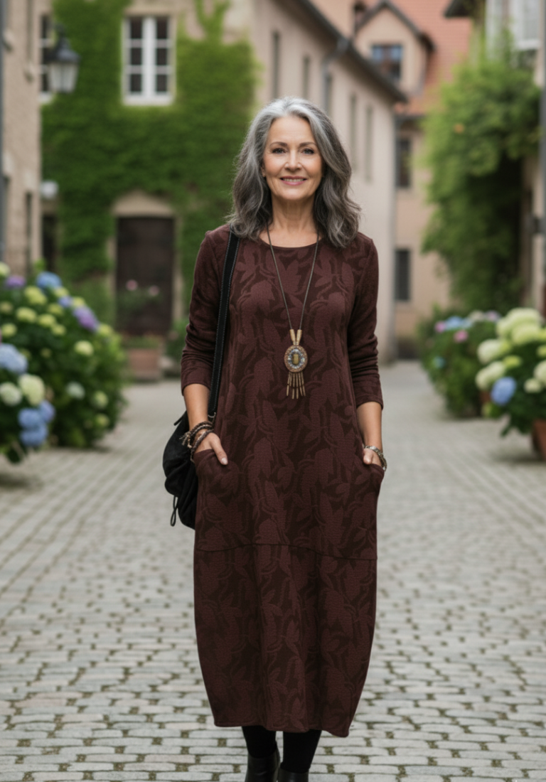Madeleine | Warme winterse jurk met elegante snit