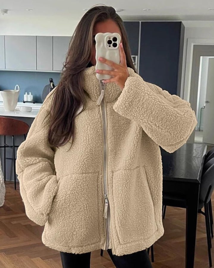 Kaja | Warm en Comfortabel Teddy Fleece Jack