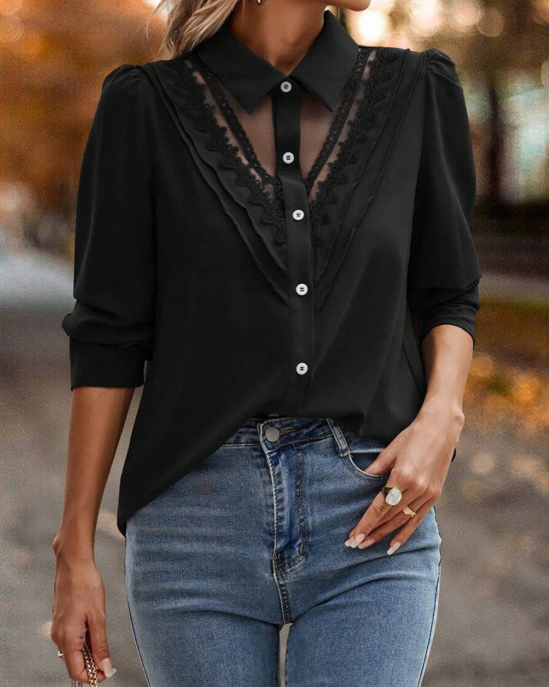 Bloes Pofmouw Kant Patchwork