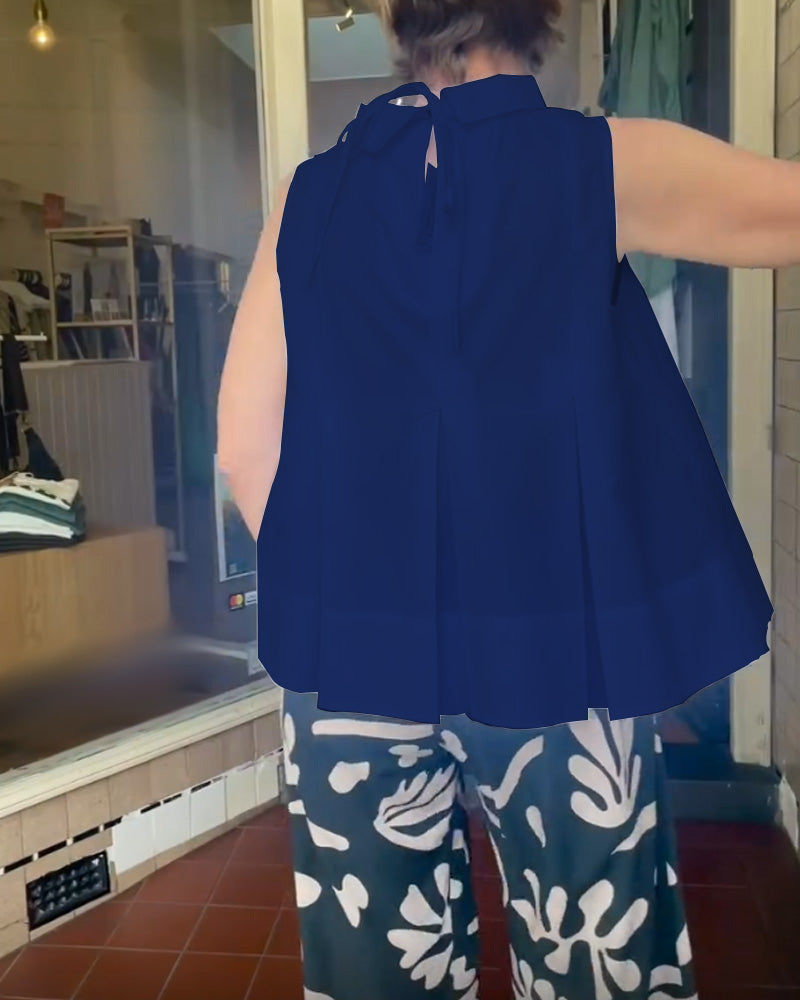 Blouse Mouwloos Effen Simpel