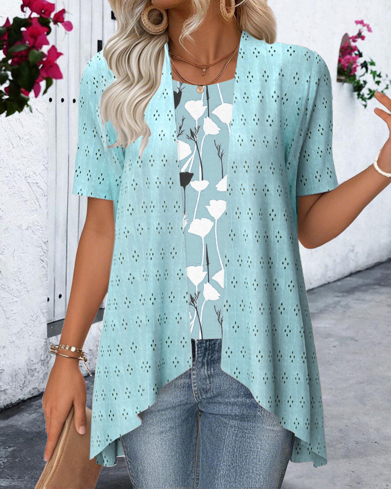 Blouse Nep Twee-delig Bedrukt