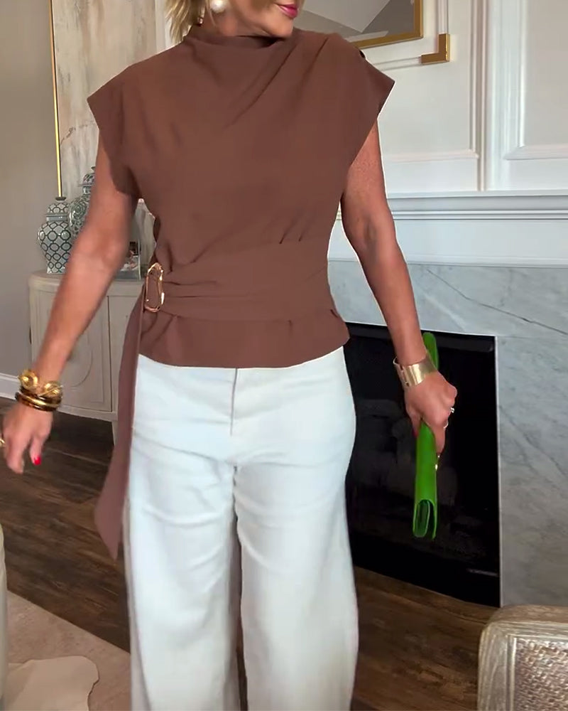 Getailleerde Effen Blouse