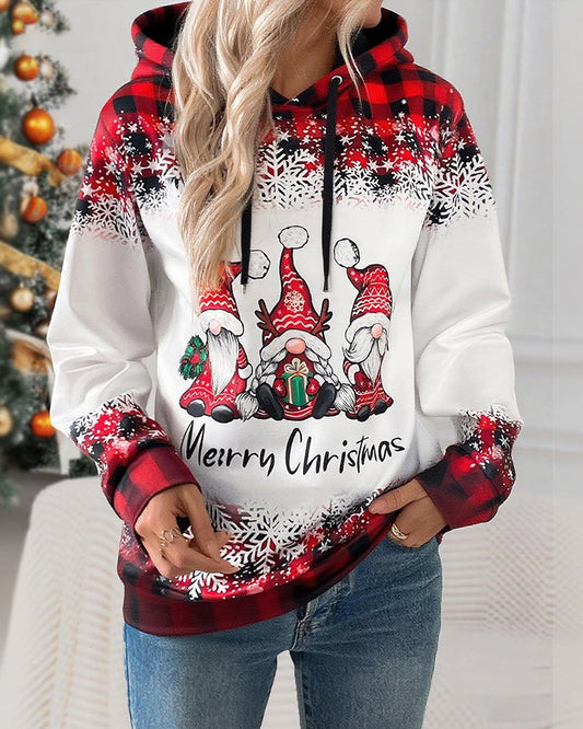 Hoodie met kerstmanprint