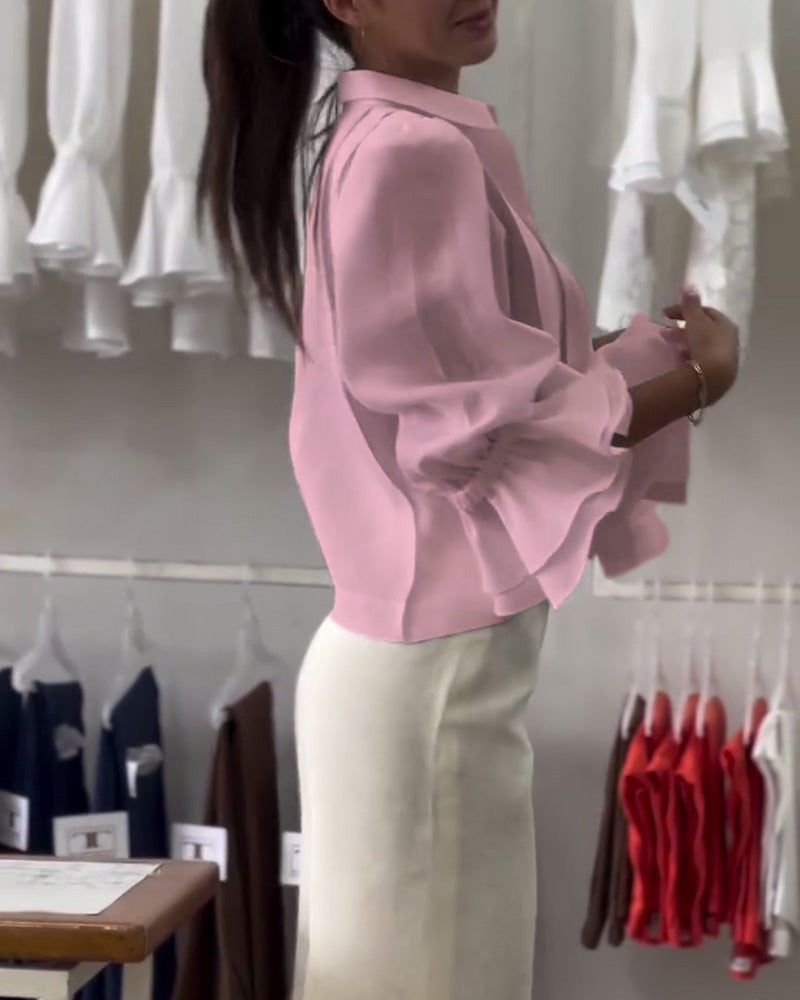 Shirt Puffmouw Ruffle