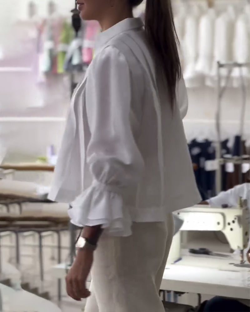 Shirt Puffmouw Ruffle