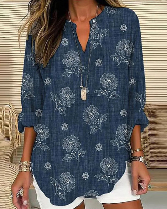 Casual blouse met bloemenprint