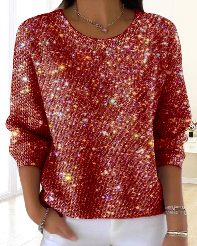 Casual Sweatshirt Met Ronde Hals