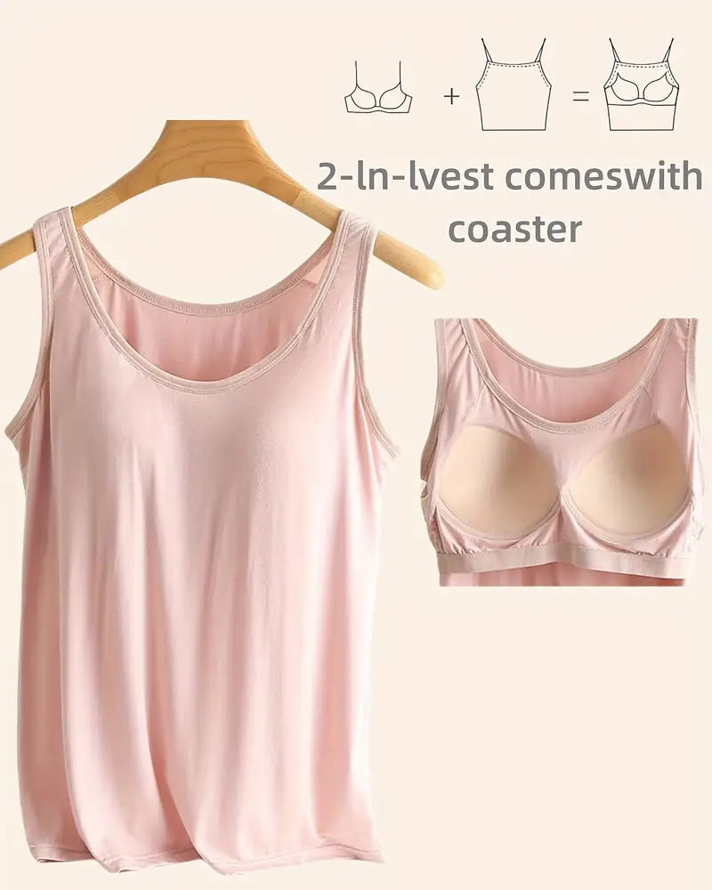 Cami Top Eén Stuk Effen Basisstuk