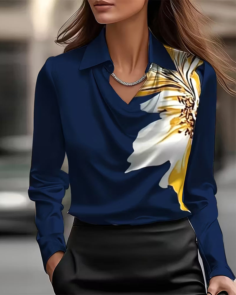 Bloes Revers Rechte Schouder Gedrukt