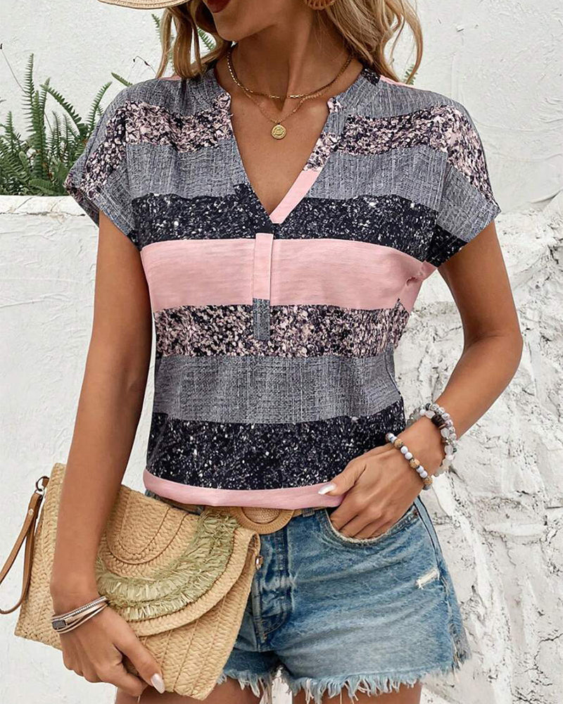 T-shirt V-hals Kortemig