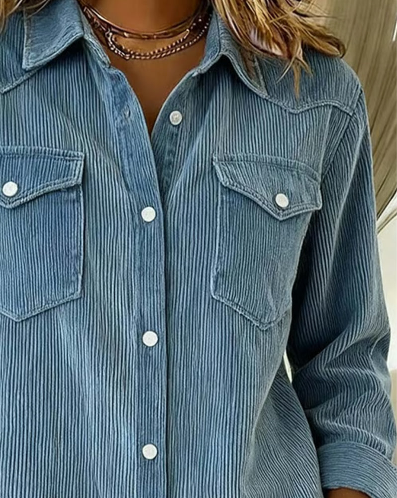 Langmouwig Overhemd Met Revers En Knoopsluiting