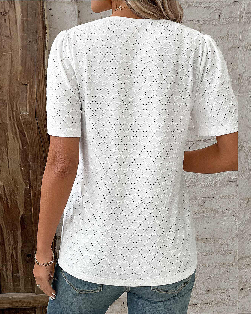 Top met rechte mouwen