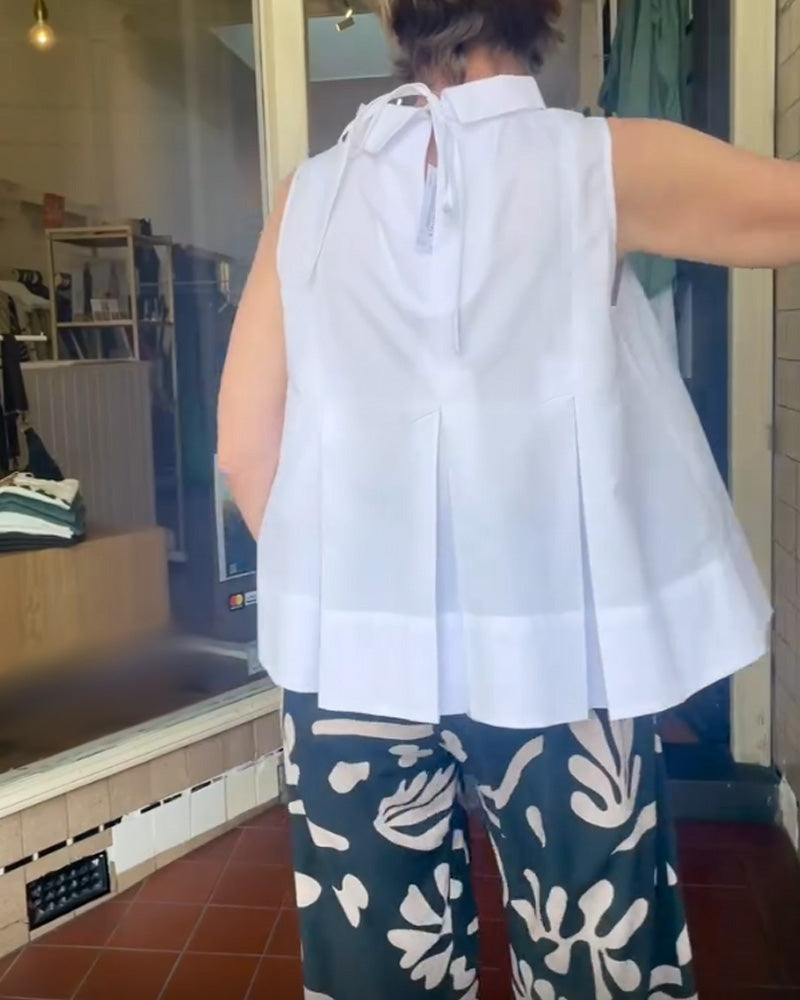 Blouse Mouwloos Effen Simpel