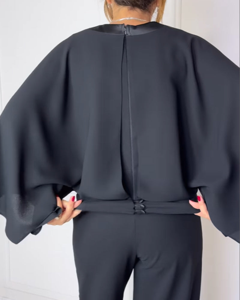 Bloes V-Hals Elegante Vlindermouw