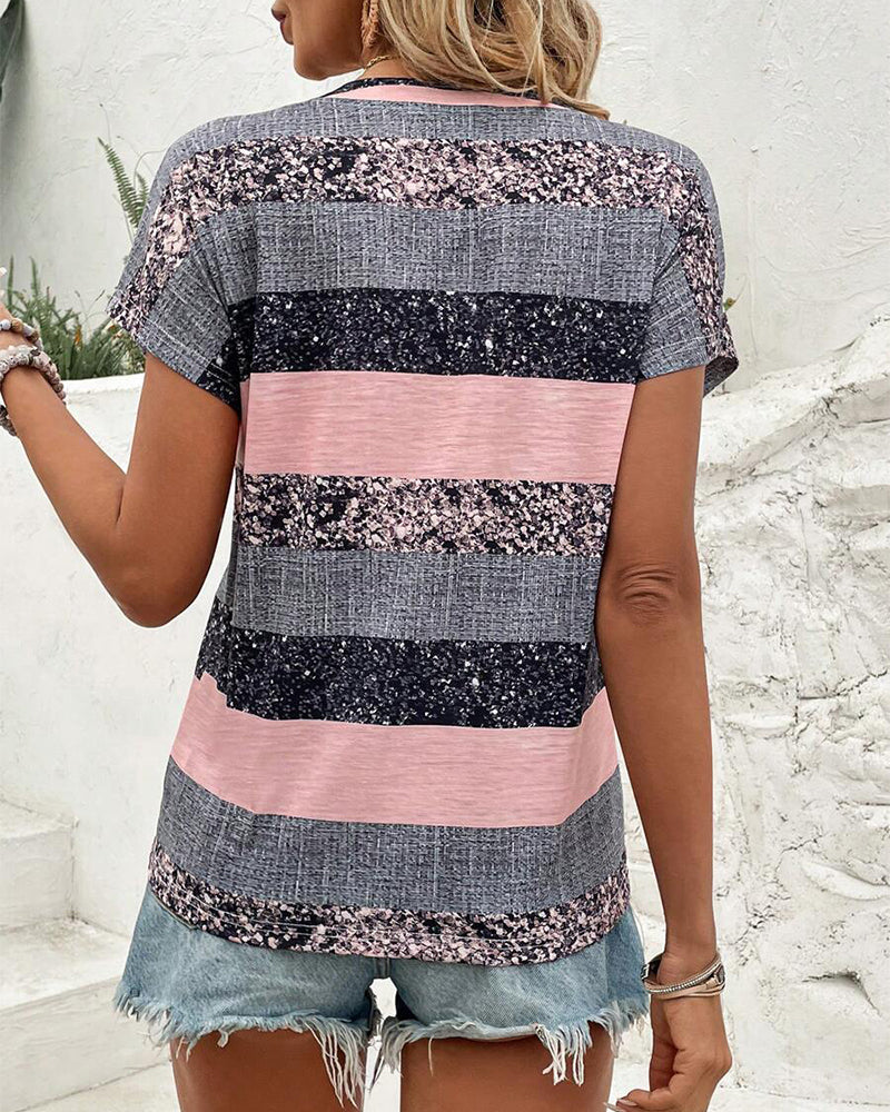 T-shirt V-hals Kortemig