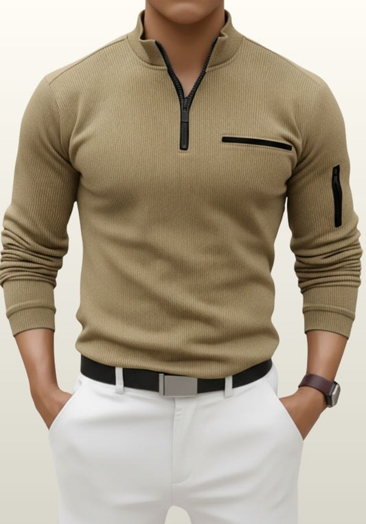 Gusteous | Shirt met lange mouwen en ritssluiting