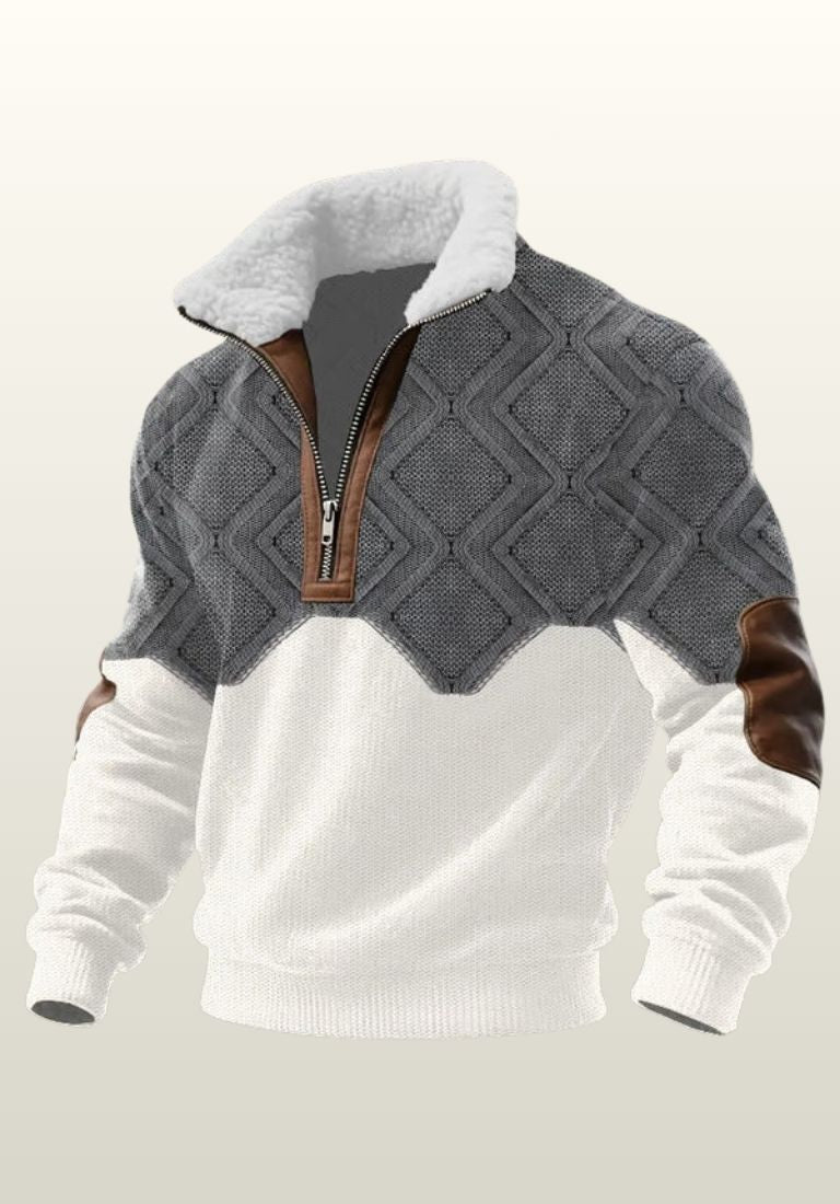 Ettiene™ | Fleece coltrui met rits en hoge kraag