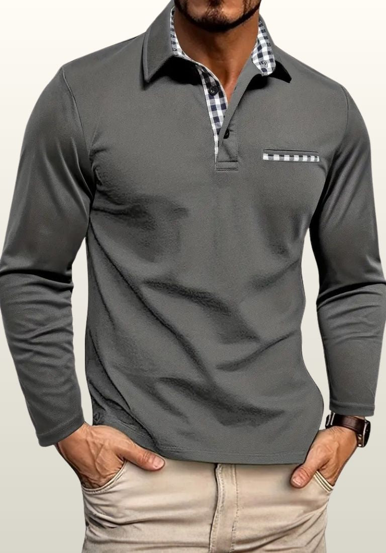 Poloshirt met lange mouwen