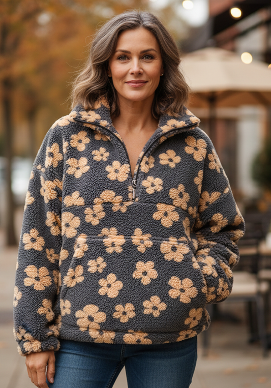 Suzan | Trui met bloemenprint