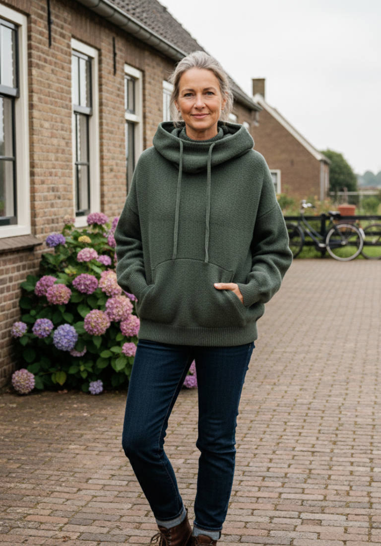 Nuvea| Luxe Merino Wool Hoodie Elegance