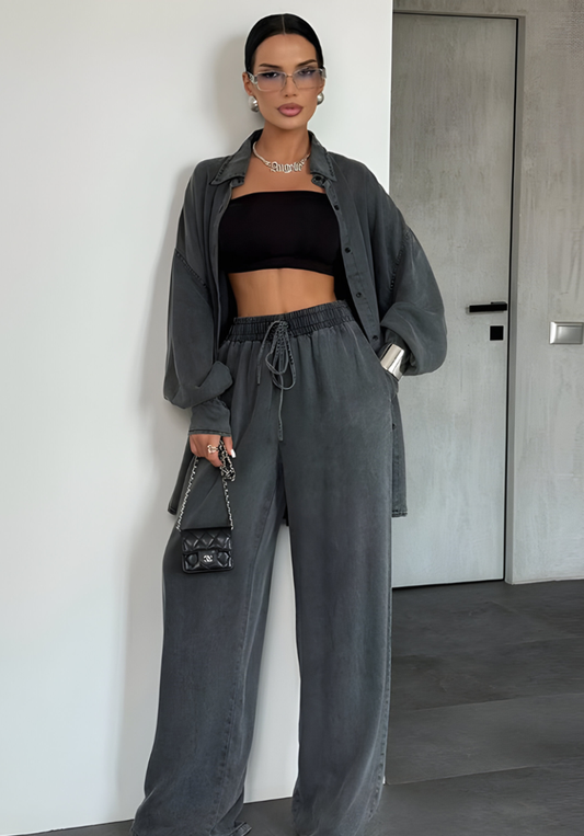 Ines™ | Moderne lounge set met wijde broek
