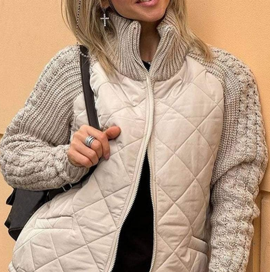 Victoria | Casual Gebreide Fleece Jas