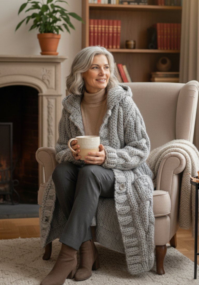 Lisanne-Elegante & Comfortabele Mantel