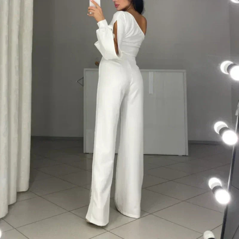 Noelle™ | Moderne jumpsuit met wijde pijpen