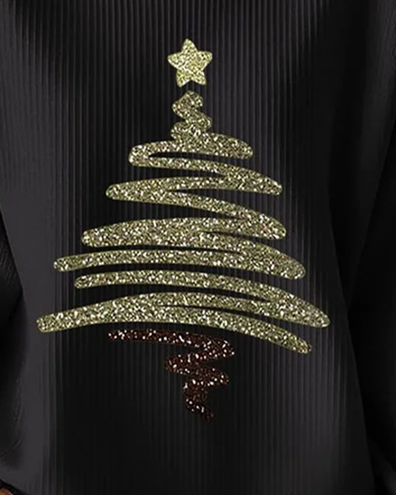 Trui Los Gepit Kerstprint