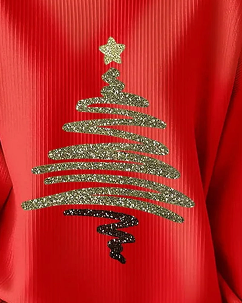 Trui Los Gepit Kerstprint