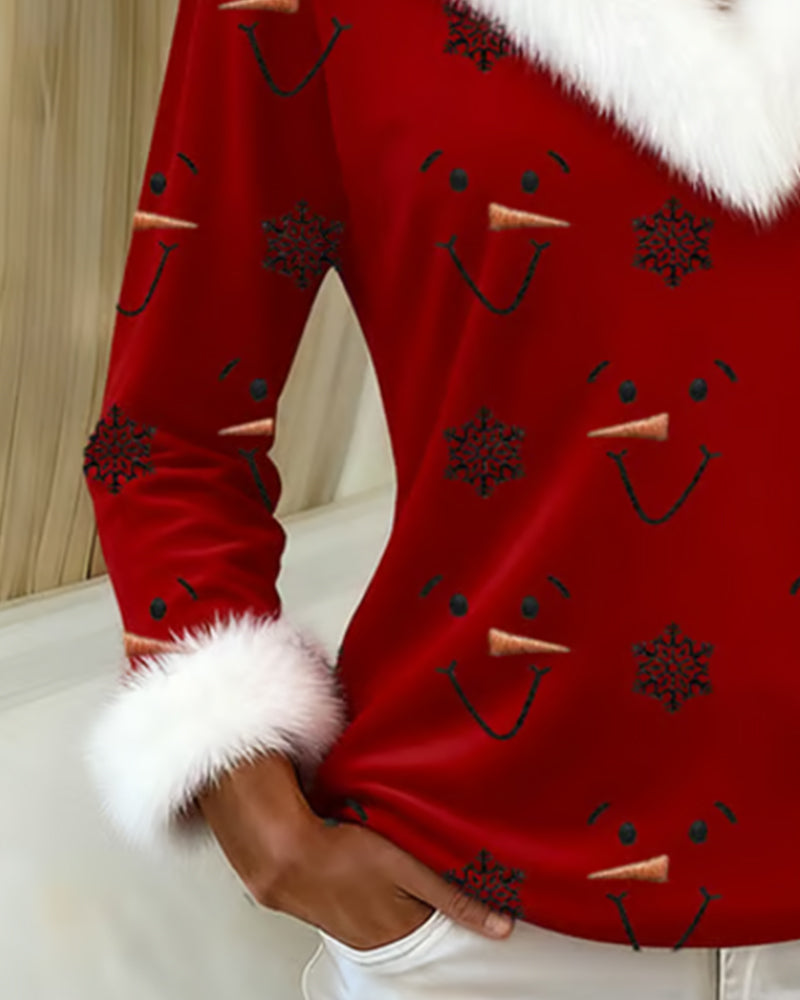 Top Modieus Bedrukt Bontkraag