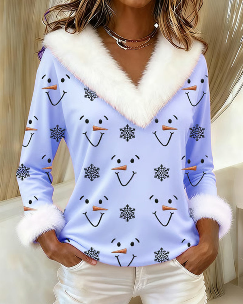 Top Modieus Bedrukt Bontkraag