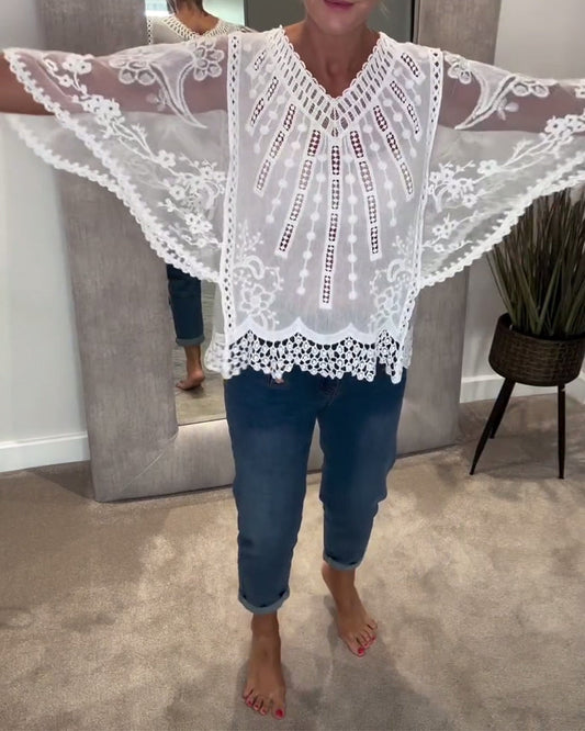 Blouse V-Hals Stijlvol