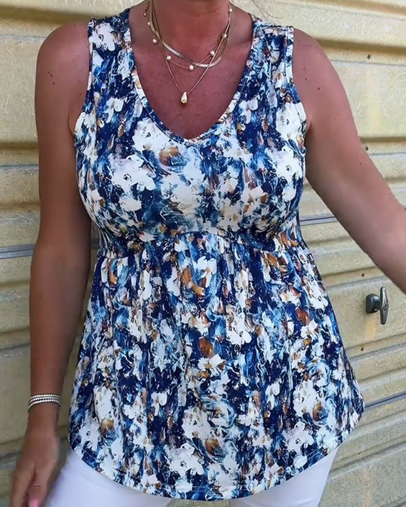 Tanktop Sexy Bedrukt Mouwloos