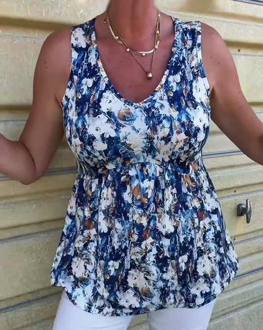 Tanktop Sexy Bedrukt Mouwloos