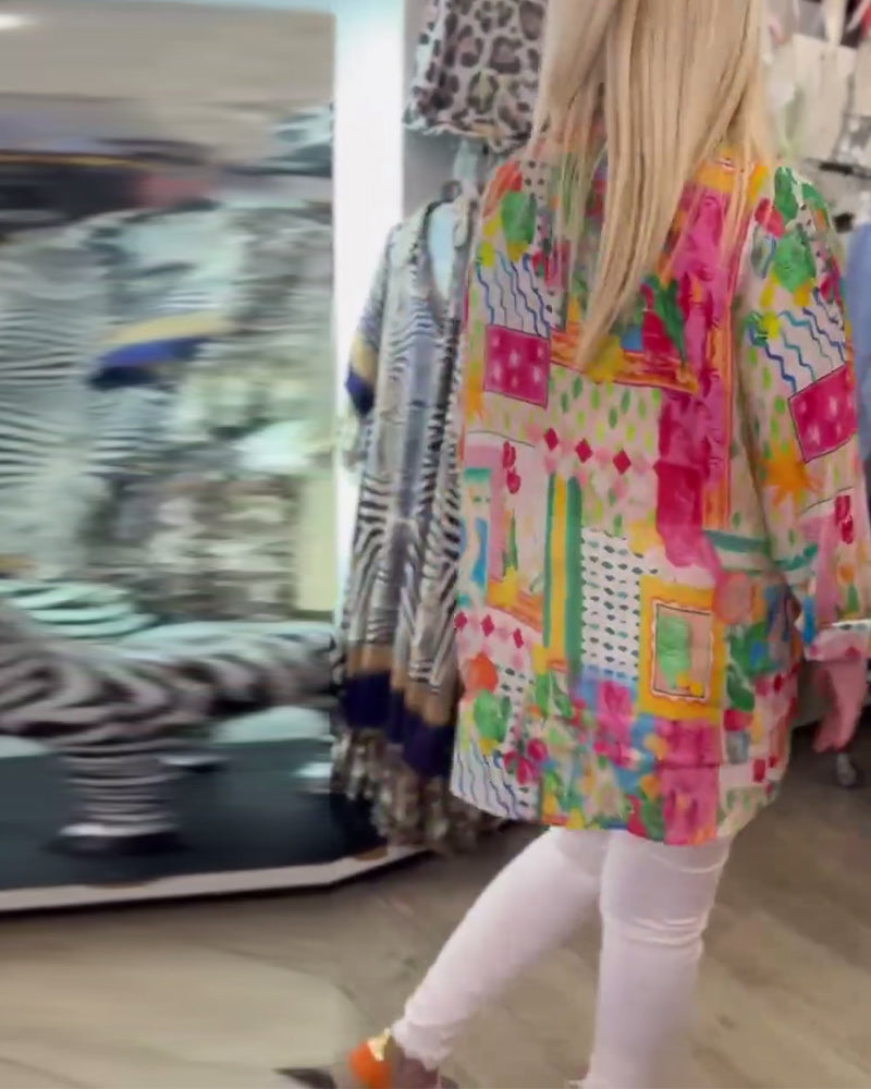 Shirt Kleurrijk Stijlvol Reverkraag