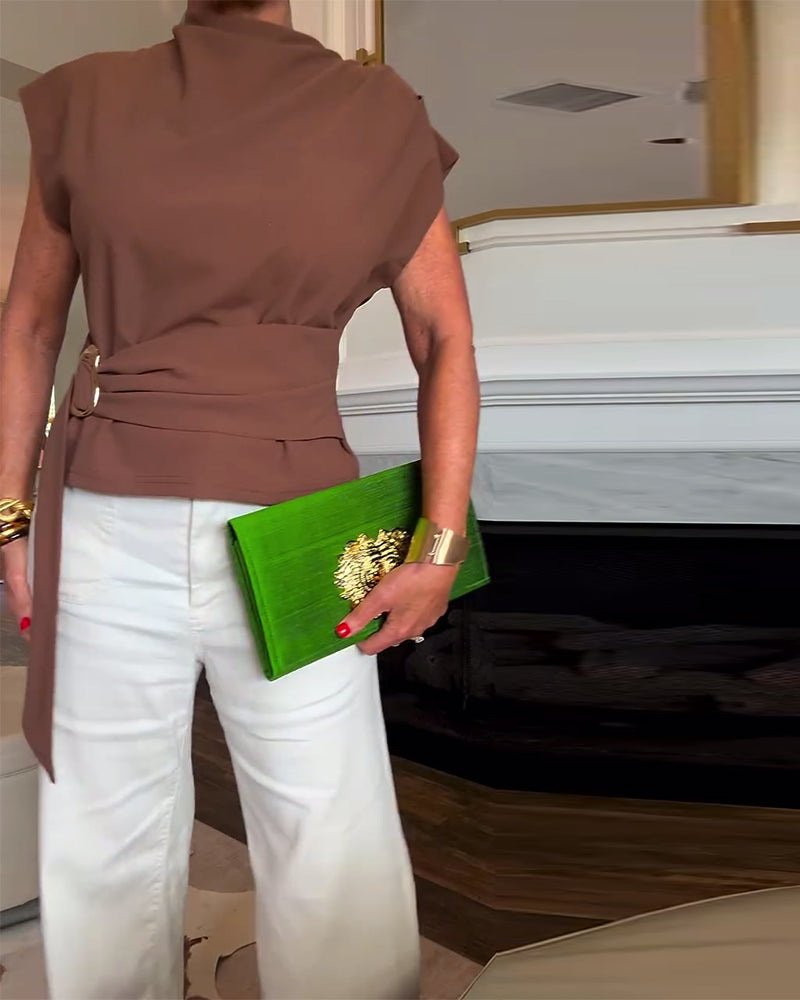 Getailleerde Effen Blouse