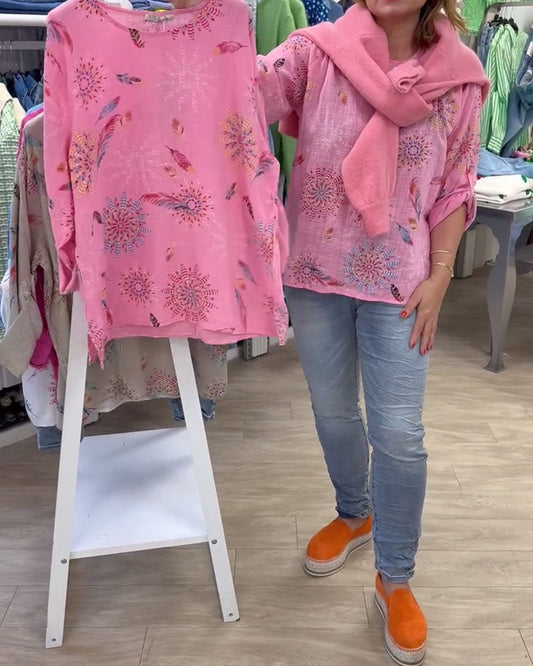 T-Shirt Lange Mouwen Gedrukt